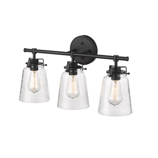 Amberose 3-Light Vanity Matte Black