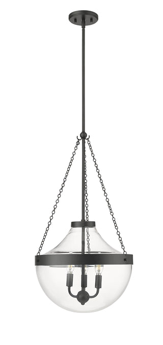Clarra 3-Light Pendant light Matte Black