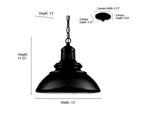 Adda  Outdoor Hanging Lantern Powder Coated Black