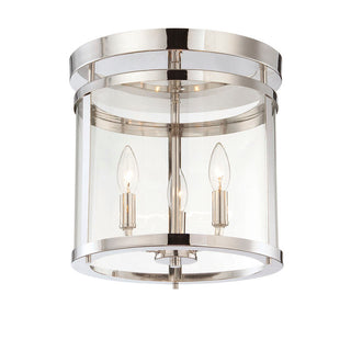 Penrose 3-Light Ceiling Light in Polished Nickel Polished Nickel