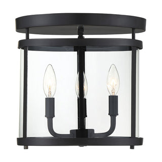 Penrose 3-Light Ceiling Light in Black Black