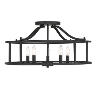 Stockton 5-Light Ceiling Light in Matte Black Matte Black