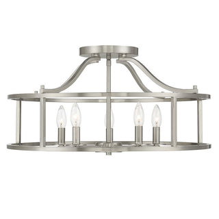 Stockton 5-Light Ceiling Light in Satin Nickel Satin Nickel