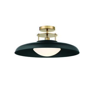 Gavin 1-Light Ceiling Light in Matte Black with Warm Brass Accents Matte Black with Warm Brass Accents