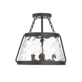 Crawford 3-Light Ceiling Light in Matte Black Matte Black