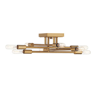 Lyrique 8-Light Ceiling Light in Warm Brass Warm Brass