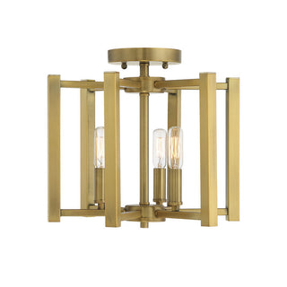 Benson 3-Light Ceiling Light in Warm Brass Warm Brass