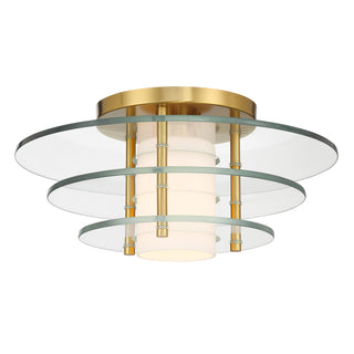 Newell 1-Light Ceiling Light in Warm Brass