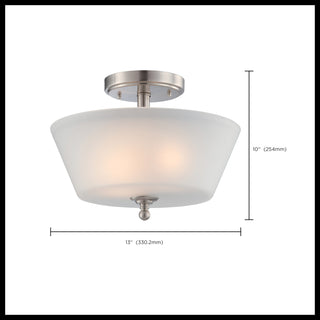 SURREY 3 LIGHT SEMI-FLUSH