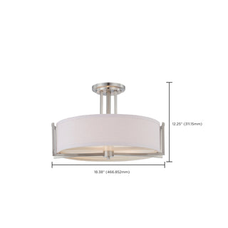 GEMINI 3 LIGHT SEMI-FLUSH