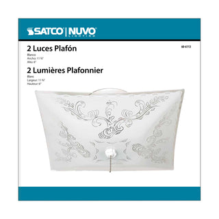 2 LT SQUARE FLUSH W/PULL CHAIN