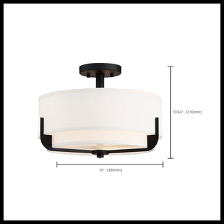 FRANKIE 3 LIGHT SEMI FLUSH