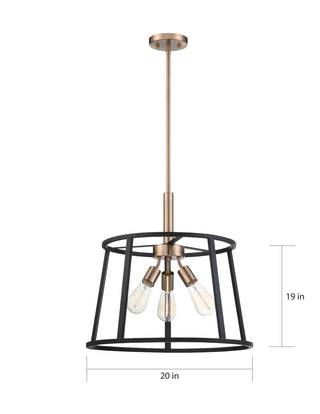 CHASSIS 3 LIGHT PENDANT