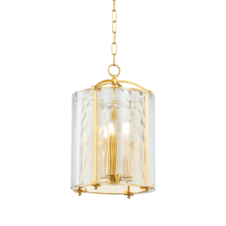 RAMSEY Lantern with Aged Brass Finish