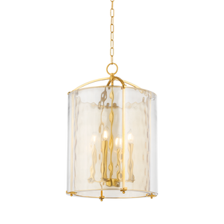 RAMSEY Lantern with Aged Brass Finish