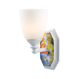 Kidshine 1-Light Sconce in Space in White