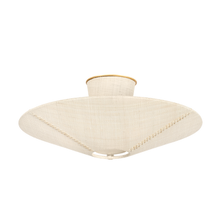 SALISBURY MILLS Semi Flush with Gold Leaf Finish
