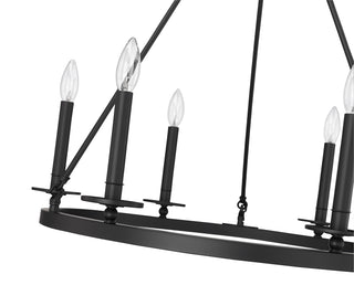 Florence 6-Light Chandelier Ceiling Light Matte Black