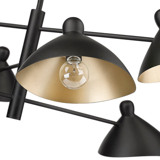 Warhol 6-Light Chandelier Ceiling Light Matte Black