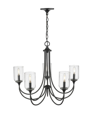 Waddingham 5-Light Chandelier Ceiling Light Matte Black