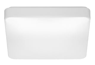 14 inch; Flush Mounted LED Fixture; CCT Selectable; Square; White Acrylic