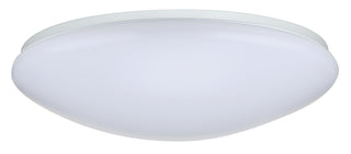 19 inch; Flush Mounted LED Fixture; CCT Selectable; Round; White Acrylic