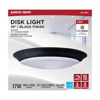 10" LED DISK LIGHT BLACK FIN