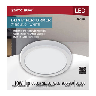 BLINK 10W LED 7" ROUND WHITE