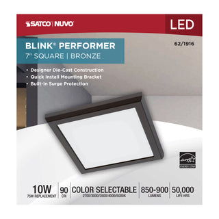 BLINK 10W LED 7" SQUARE BRONZE