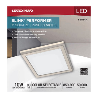 BLINK 10W LED 7" SQ BR. NICKEL
