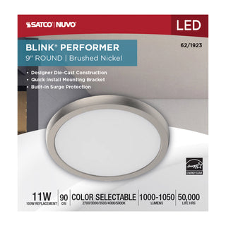 BLINK 11W LED 9" RND BR. NICK