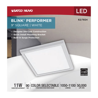 BLINK 11W LED 9" SQUARE WHITE