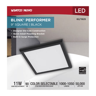 BLINK 11W LED 9" SQUARE BLACK