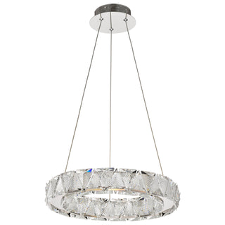 ASHER 15" ROUND CRYSTAL PENDAN