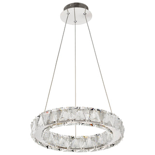 ASHER 15" ROUND CRYSTAL PENDAN