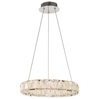 ASHER 15" ROUND CRYSTAL PENDAN
