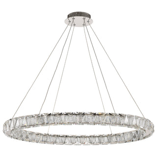 ASHER 36" ROUND CRYSTAL PENDAN