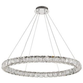 ASHER 36" ROUND CRYSTAL PENDAN