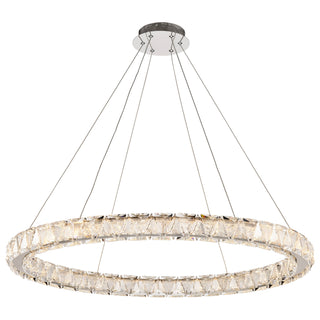 ASHER 36" ROUND CRYSTAL PENDAN