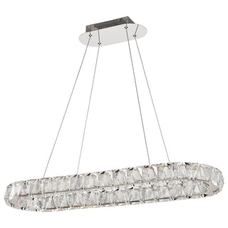 ASHER 36" OVAL CRYSTAL PENDANT