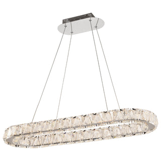 ASHER 36" OVAL CRYSTAL PENDANT