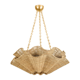 HAYWORTH Chandelier with Vintage Gold Leaf Finish