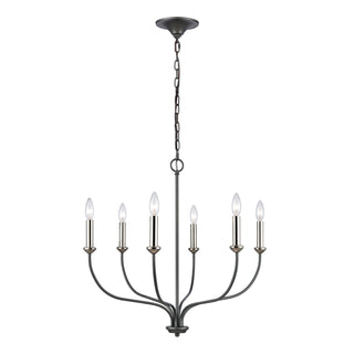 Madeline 25.75'' Wide 6-Light Chandeliers - Dark Gray