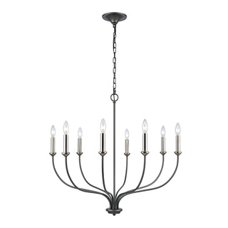 Madeline 32.5'' Wide 8-Light Chandeliers - Dark Gray