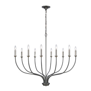 Madeline 45'' Wide 10-Light Chandeliers - Dark Gray