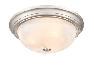 3-Light Flushmount Ceiling Light Satin Nickel