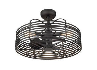 3-Light Ceiling Fan Light Matte Black