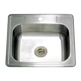 Studio 25 Inch Drop-In Kitchen Sink in Brushed Nickel