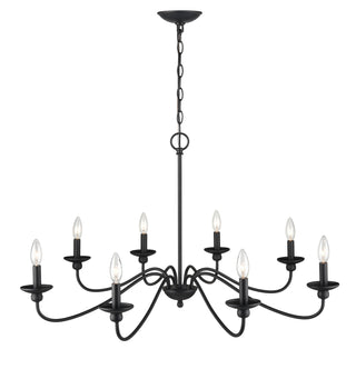 Delvona 8-Light Chandelier Ceiling Light Matte Black