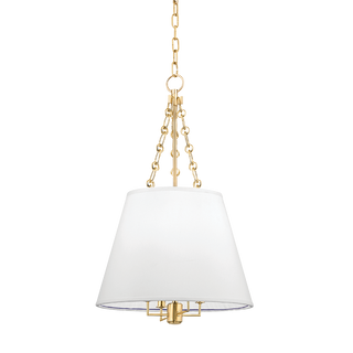 Burdett Pendant with Aged Brass Finish